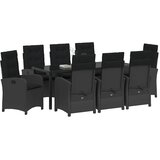  Vrtni set za objed 9 kom. Crna poliratan | shoptok.hr