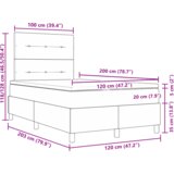 Box Postelja s vzmetnico Temno modra 120x200 cm Žamet, (22052184) | Shoptok.si