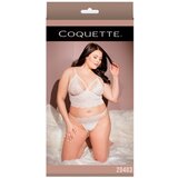 Coquette - čipkast komplet spodnjega perila - bela (XL) | Shoptok.si