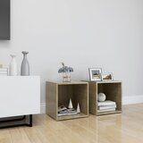 vidaXL TV omarice 2 kosa sonoma hrast 37x35x37 cm iverna plošča Cene