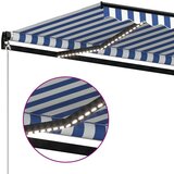  Tenda na ručno uvlačenje LED 400 x 300 cm plavo-bijela | shoptok.hr