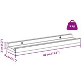  Polica na zidu s policom 4 pcs Bijeli mramor 40 x 9 x 3 cm | shoptok.hr