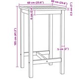  Stol za bar Prirodna 60 x 60 x 105 cm Masivni teak | shoptok.hr