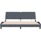  Okvir kreveta s LED-om bez madraca tamnosivi 200 x 200 cm baršunasti | Eponuda.com