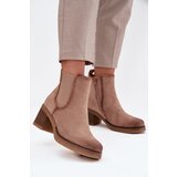 Boto Women's ankle boots with heel lined beige Zelia | shoptok.hr