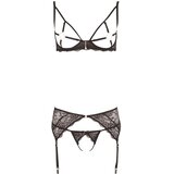 Abierta Fina Sparkling Lace Charm - Komplet grudnjaka (crni) - L | shoptok.hr