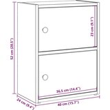 vidaXL Knjižna omara sonoma hrast 40x24x52 cm inženirski les | Shoptok.si