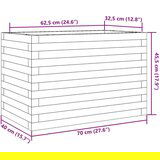  Vrtna sadilica bijela 70x40x45 5 cm od masivne borovine | shoptok.hr
