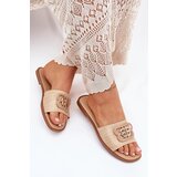 Boto Flat Women's Slippers With Decorative Detail Beige Nenitta | ePonuda.com