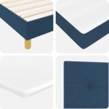Box spring krevet s madracem plave boje 160x200 cm tkanina | shoptok.hr