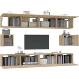  6-dijelni set TV ormarića boja hrasta sonome konstruirano drvo | shoptok.hr