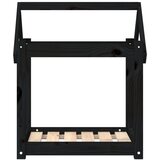 Krevet za pse crni 61x50x70 cm od masivne borovine | Eponuda.ba