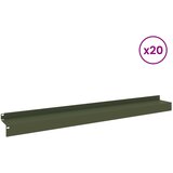  Ograda oko Travnjaka 20 kom. 100 x 10 x 8 cm Čelik | shoptok.hr