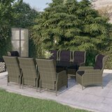 9-dijelni vrtni blagovaonski set smeđi | shoptok.hr