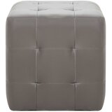  Tabure 2 kom sivi 30 x 30 x 30 cm od umjetne kože | Eponuda.com
