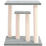 vidaXL Mačji praskalnik s ploščadjo svetlo siv 50 cm | Shoptok.si