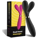 Y-Wand Massager & Vibrator Double Head Black