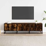 vidaXL TV ormarić Dimljeni hrast 150x35x41cm Konstruirano drvo i metal | shoptok.hr