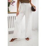 Kesi Włoski Muslin pants with a wide leg white | Shoptok.si