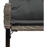  Vanjska klupa Sivi 118 x 55 x 82 cm PE Rattan i Tkanina | shoptok.hr