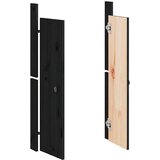  Vanjska kuhinjska vrata MEPPEL 2 kom crna 50x9x82 cm masivna borovina | shoptok.hr