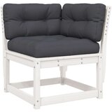 vidaXL 5-dijelni set vrtnih sofa s jastucima bijeli masivna borovina | shoptok.hr