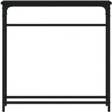  Konzolni stol crni 75 x 19 5 x 75 cm od konstruiranog drva | shoptok.hr