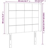  Uzglavlje s ušima tamnosivo 83x16x118/128 cm baršunasto | shoptok.hr
