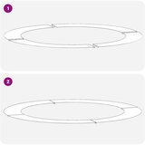  Pogodno za ravne drvene prstenove 5 pcs Smeđa Ø90 / 120 cm | shoptok.hr