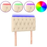 Maison Chic led posteljno vzglavje - vzglavna omarica - nočna omarica krem 80x7x78/88 cm blago, (21706634) Cene