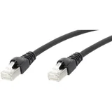 L00001A0089 RJ45 omrežni kabel CAT6a S/FTP 2 m črna ognjevaren, z zaščitnim zapornim zatičem, ognjevaren, brez halogena, UL-certificirano, (20417811)
