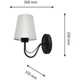  Zidna lampa MALBO 1xE27/15W/230V siva/crna | Eponuda.com