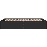  Okvir kreveta crni 120 x 200 cm od konstruiranog drva | shoptok.hr