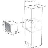 Gorenje BM201SG3BG Vgradna mikrovalovna pecica z žarom, 20 litrov 743066 | Shoptok.si