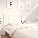 Maison Chic posteljno vzglavje - vzglavna omarica - nočna omarica belo 205,5x4x100 cm trdna borovina, (21706178) | Shoptok.si