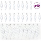  Božićna spirala u obliku kugle 40 pcs Bijelo Plastika | shoptok.hr