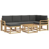 vidaXL Zunanja garnitura za sedenje z blazino 7 pcs Bela in antracit, (5000270188) | Shoptok.si