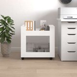Kolica za radni stol bijela 60x45x60 cm od konstruiranog drva | shoptok.hr