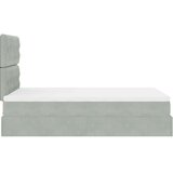  Okvir za krevet s madracima svjetlosivi 120x190 cm baršunasti | shoptok.hr