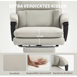 Uredska stolica podesiva visina lumbalna potpora umjetna koža svijetlo siva | shoptok.hr