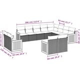  13-dijelni set vrtnih sofa s jastucima poliratan crni | shoptok.hr