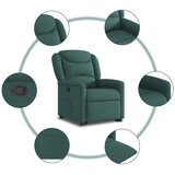  Naslonjač na podizanje od tkanine tamnozeleni | shoptok.hr