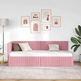 Kutni okvir kreveta Ružičasta 80 cm x 200 cm Baršun | shoptok.hr