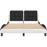  Okvir kreveta s LED-om bez madraca Zadar bijelo-crni 140 x 200 cm | shoptok.hr