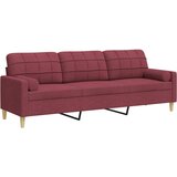  Trosjed s ukrasnim jastucima boja vina 210 cm od tkanine | Eponuda.com