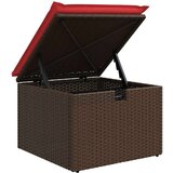  Vrtna garnitura - 8-dijelni set vrtnih sofa s jastucima smeđi od poliratana - Smeđa sa spremištem 8 | shoptok.hr