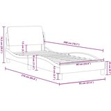  Okvir kreveta s uzglavljem Dover plavi 90 x 200 cm baršunasti | shoptok.hr