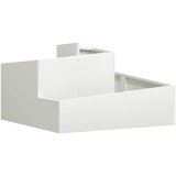 vidaXL Saksija Bela 80x80x50 cm Tople-valjana Kovina, (22090253) | Shoptok.si