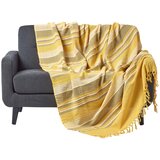 HOMESCAPES Bombažna odeja Morocco Striped Yellow, 150x200 cm, (20749857) | Shoptok.si