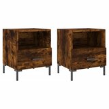 Maison Chic Dvo delni komplet Nočne omarice - Nočne mize dimljen hrast 40x35x47,5 cm inženirski les, (21689210) Cene